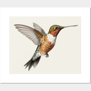 Hummingbird in Flight Posters and Art